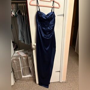Windsor Blue Ruched Gown